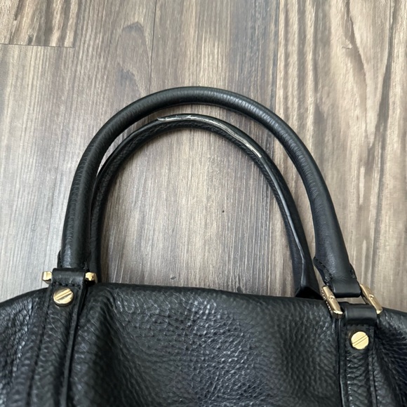 Tory Burch Authentic Duffle Black Pebbled Leather Bag - Picture 7 of 16